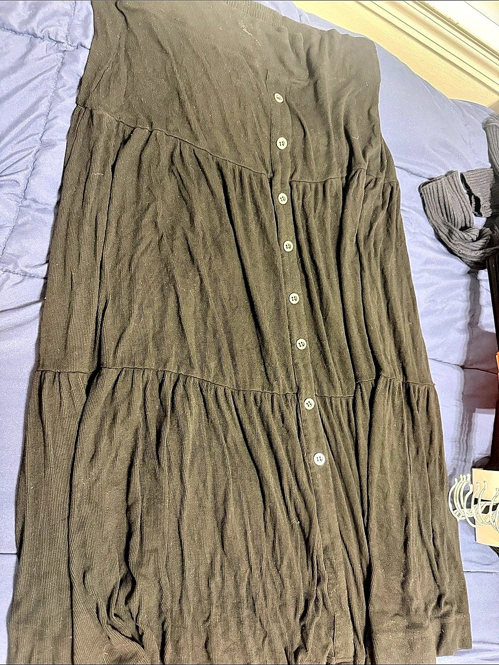 Women's black  Button Front Mini Dress